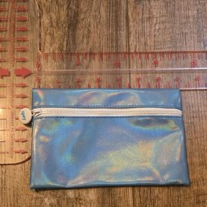 Ipsy Iridescent Blue Cosmetic Bag